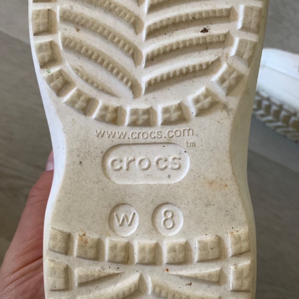 Crocs Women Platform size 8  White Sandals Clogs summer wedges‎ - Picture 6 of 8